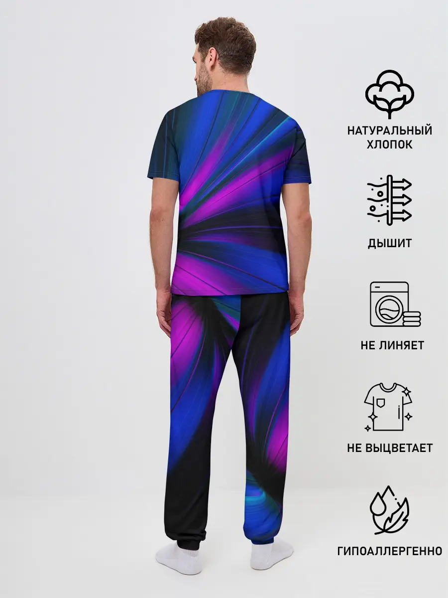 Мужская пижама с брюками / НЕОНОВЫЕ ВОЛНЫ | NEON STRIPES