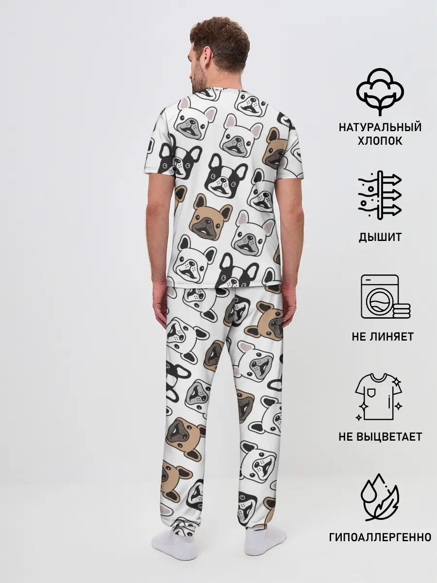 Мужская пижама с брюками / БОСТОН ТЕРЬЕР | BOSTON TERRIER