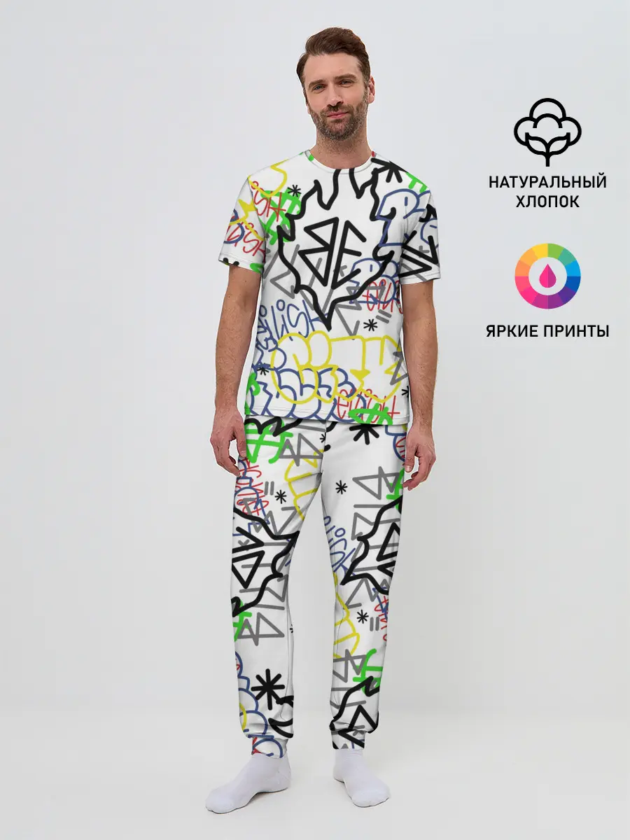 Мужская пижама с брюками / BILLIE EILISH GRAFFITI