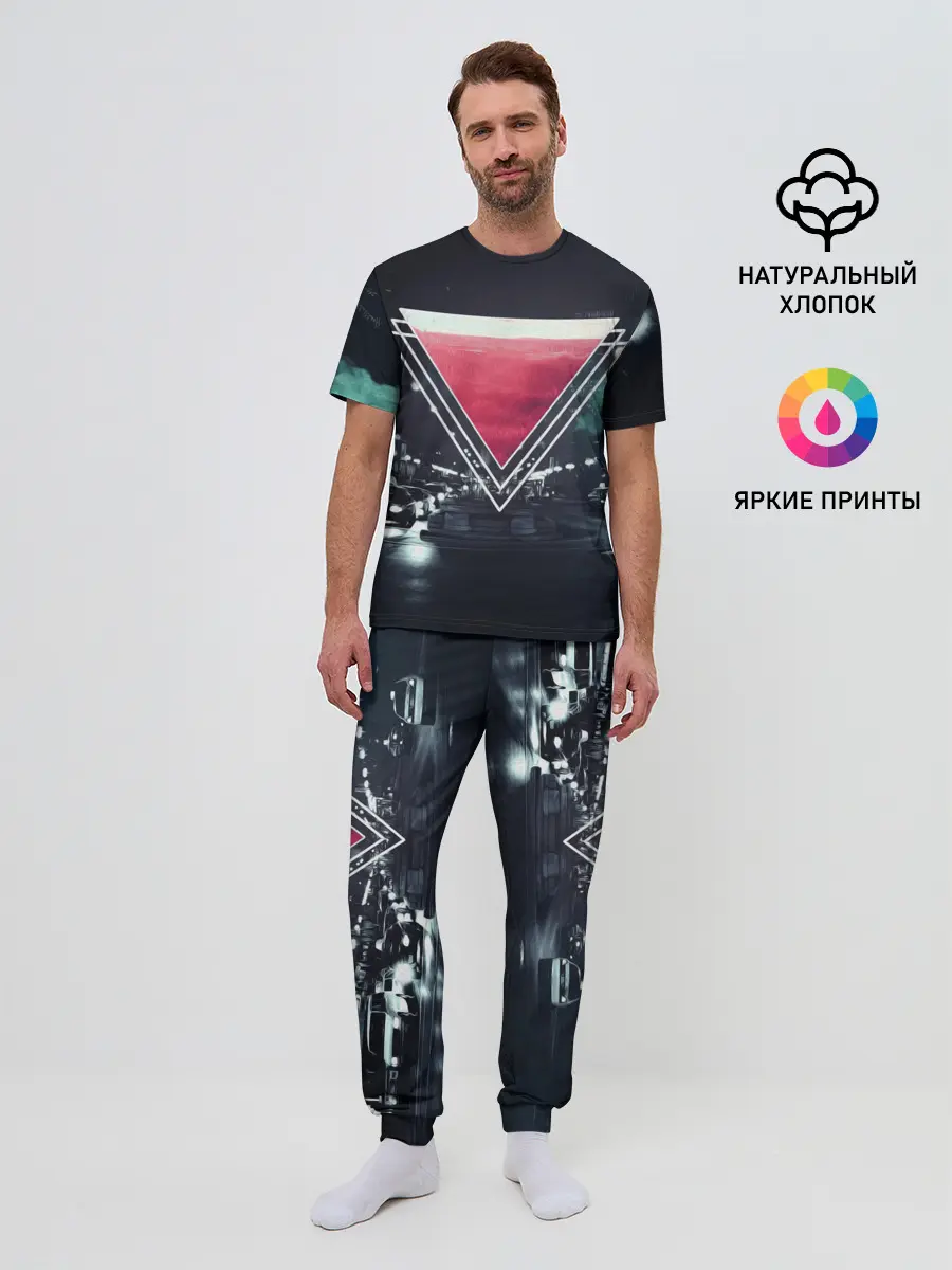 Мужская пижама с брюками / MUSIC