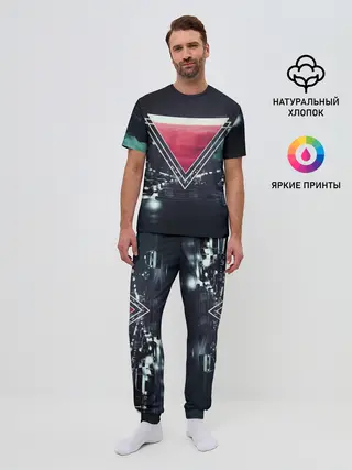 Мужская пижама с брюками / MUSIC