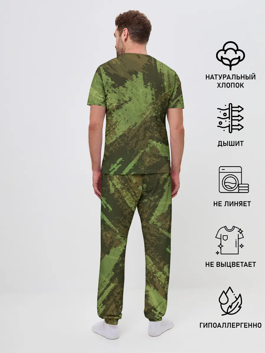 Мужская пижама с брюками / КАМУФЛЯЖ BROWN
