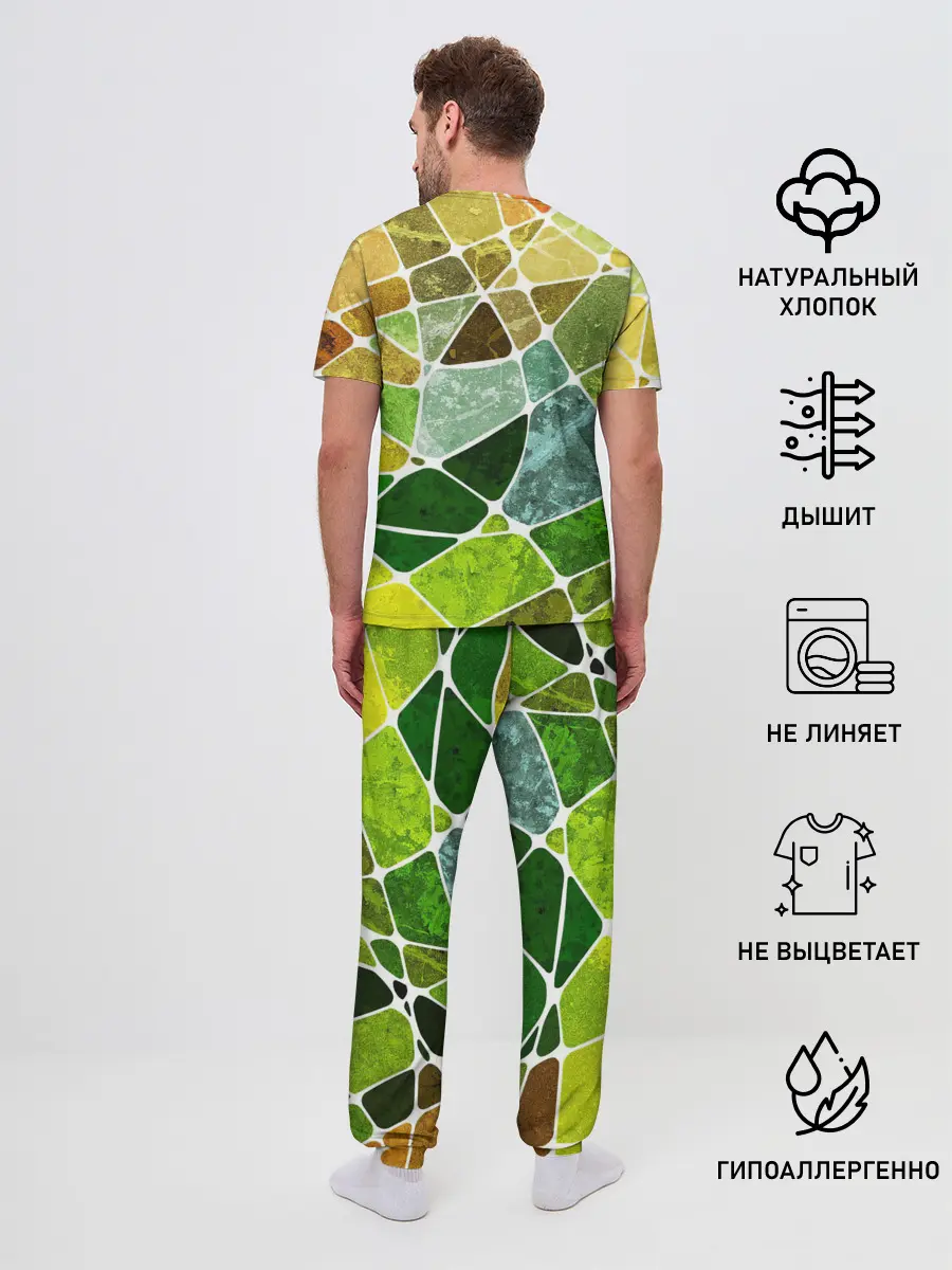 Мужская пижама с брюками / Мозаика