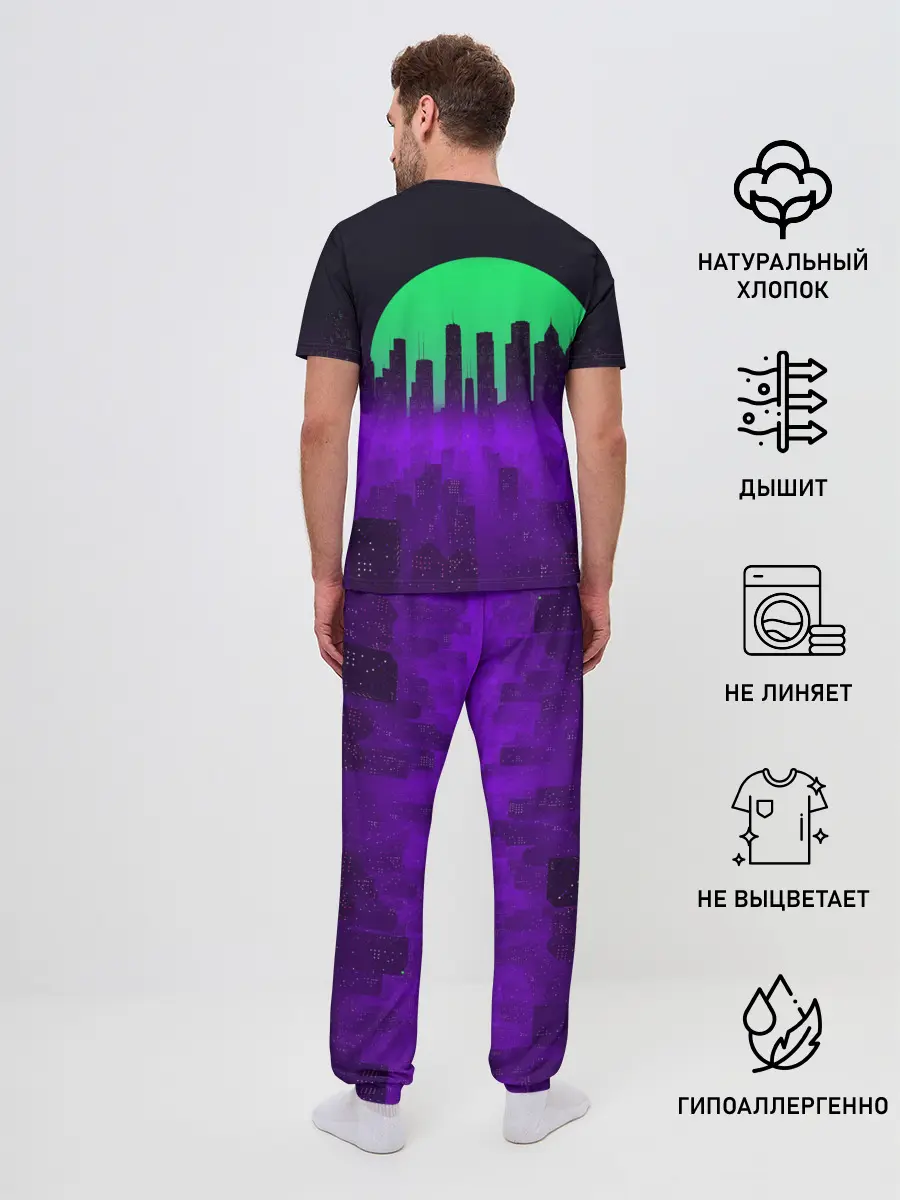 Мужская пижама с брюками / НЕОНОВЫЙ ГОРОД