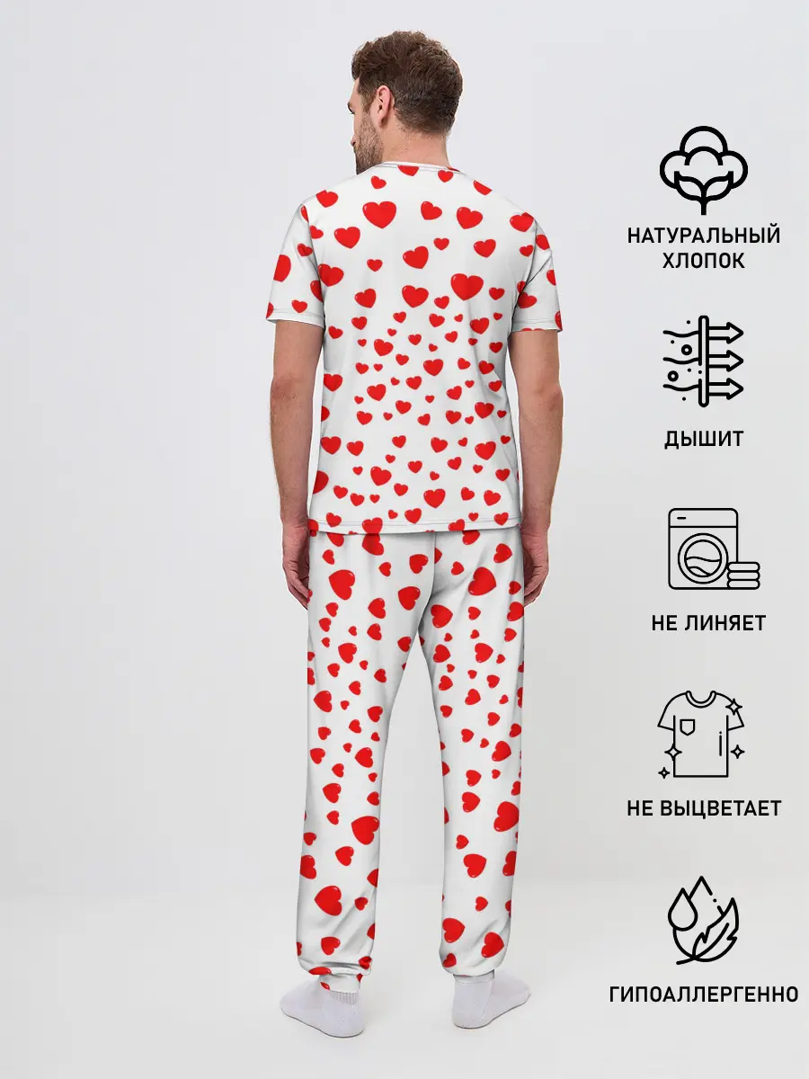 Мужская пижама с брюками / Котейка