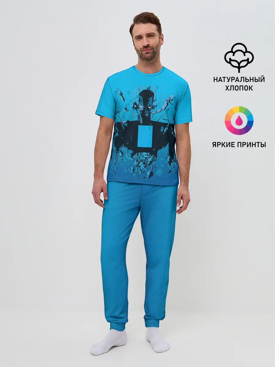 Мужская пижама с брюками / Zima blue