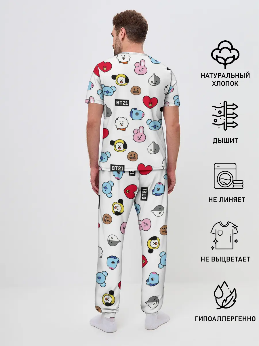Мужская пижама с брюками / BTS | БТС | BANGTAN BOYS | BT21