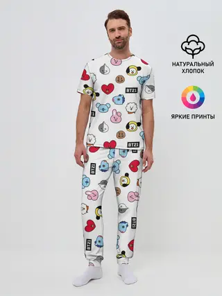Мужская пижама с брюками / BTS | БТС | BANGTAN BOYS | BT21