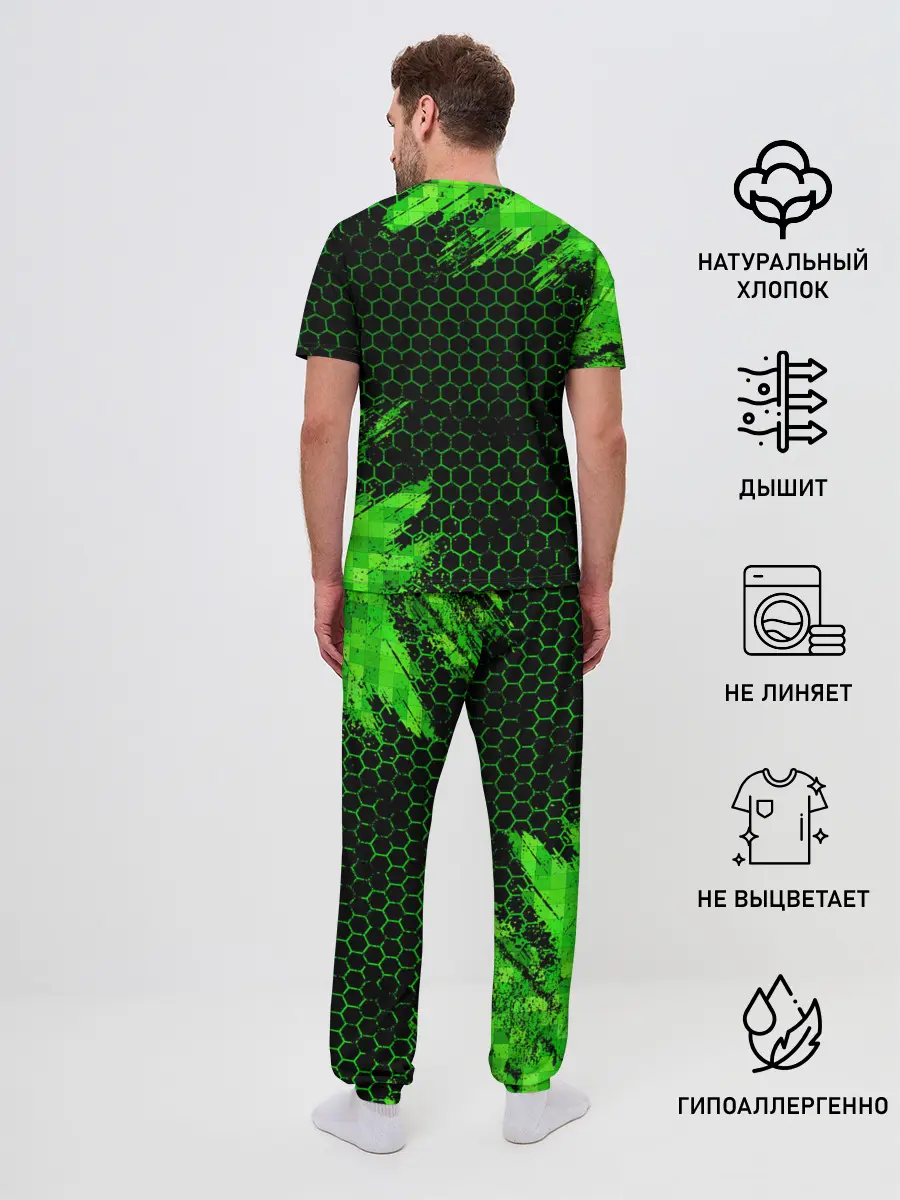 Мужская пижама с брюками / MINECRAFT CREEPER
