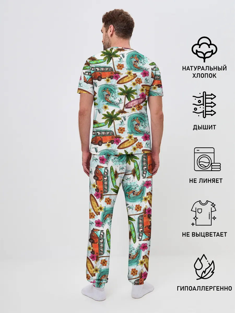 Мужская пижама с брюками / Летнее Настроение