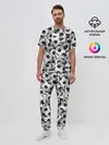 Мужская пижама с брюками / футбольные мячи много
