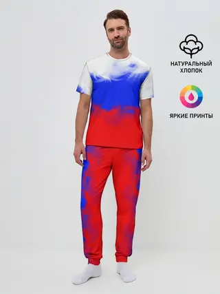 Мужская пижама с брюками / Россия.