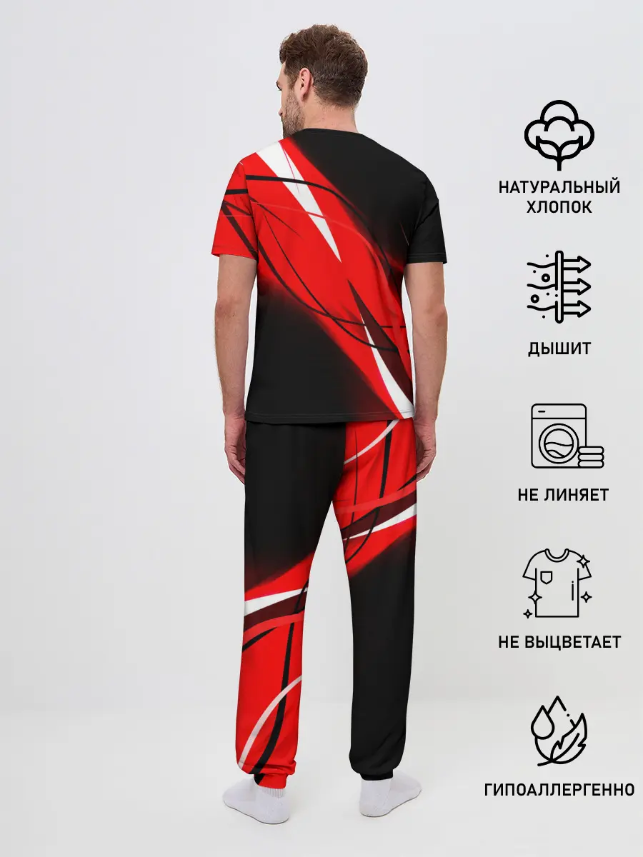 Мужская пижама с брюками / KIMETSU NO YAIBA абстракция