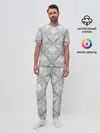Мужская пижама с брюками / Ромбы