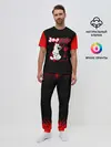 Мужская пижама с брюками / monokuma красные потертости