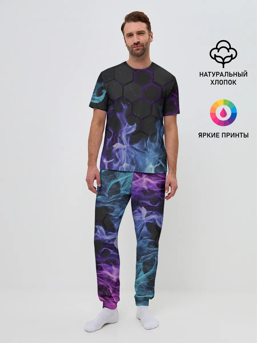 Мужская пижама с брюками / Fire