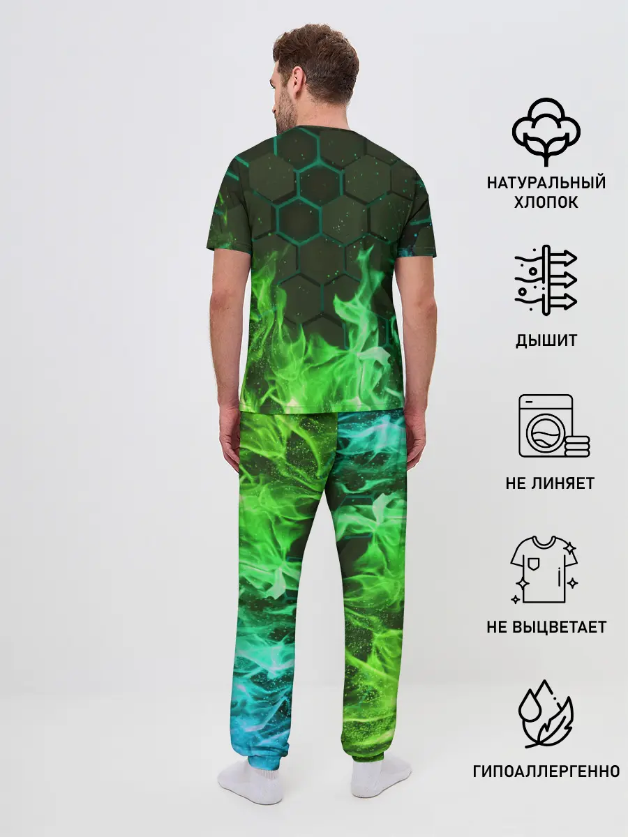 Мужская пижама с брюками / Fire