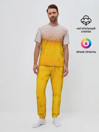 Мужская пижама с брюками / ЖИВОЕ ПЕННОЕ