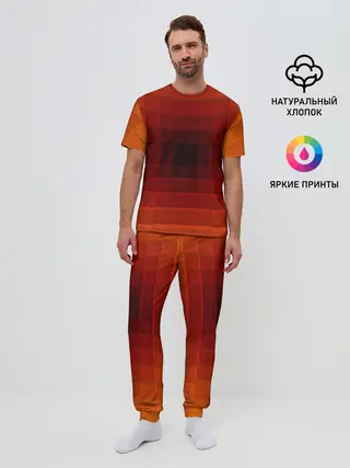 Мужская пижама с брюками / оптическая иллюзия