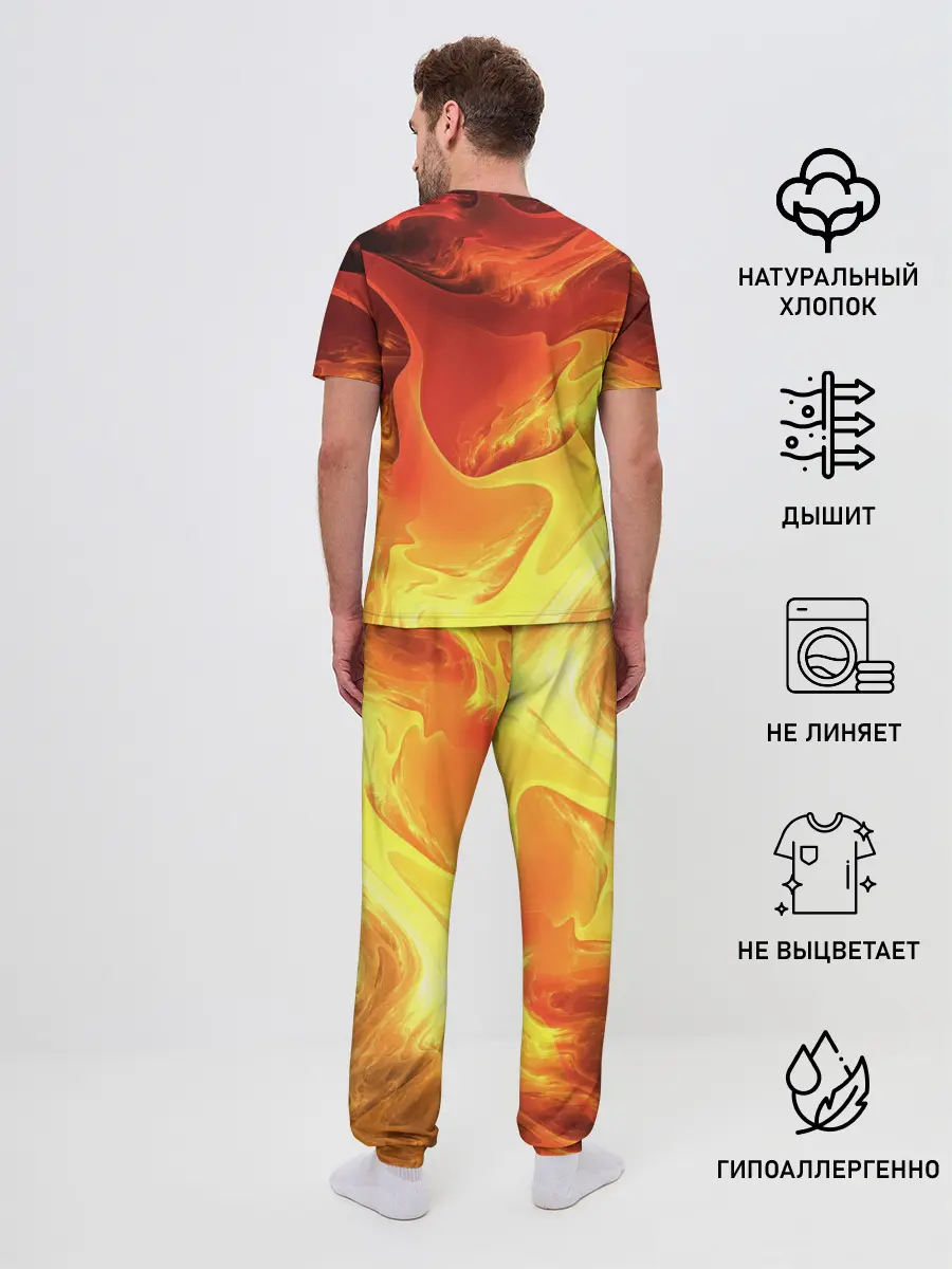 Мужская пижама с брюками / MINECRAFT | ЛАВА