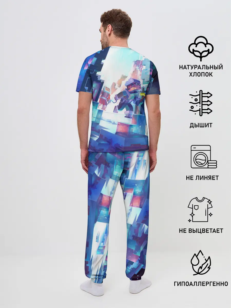 Мужская пижама с брюками / Майнкрафт