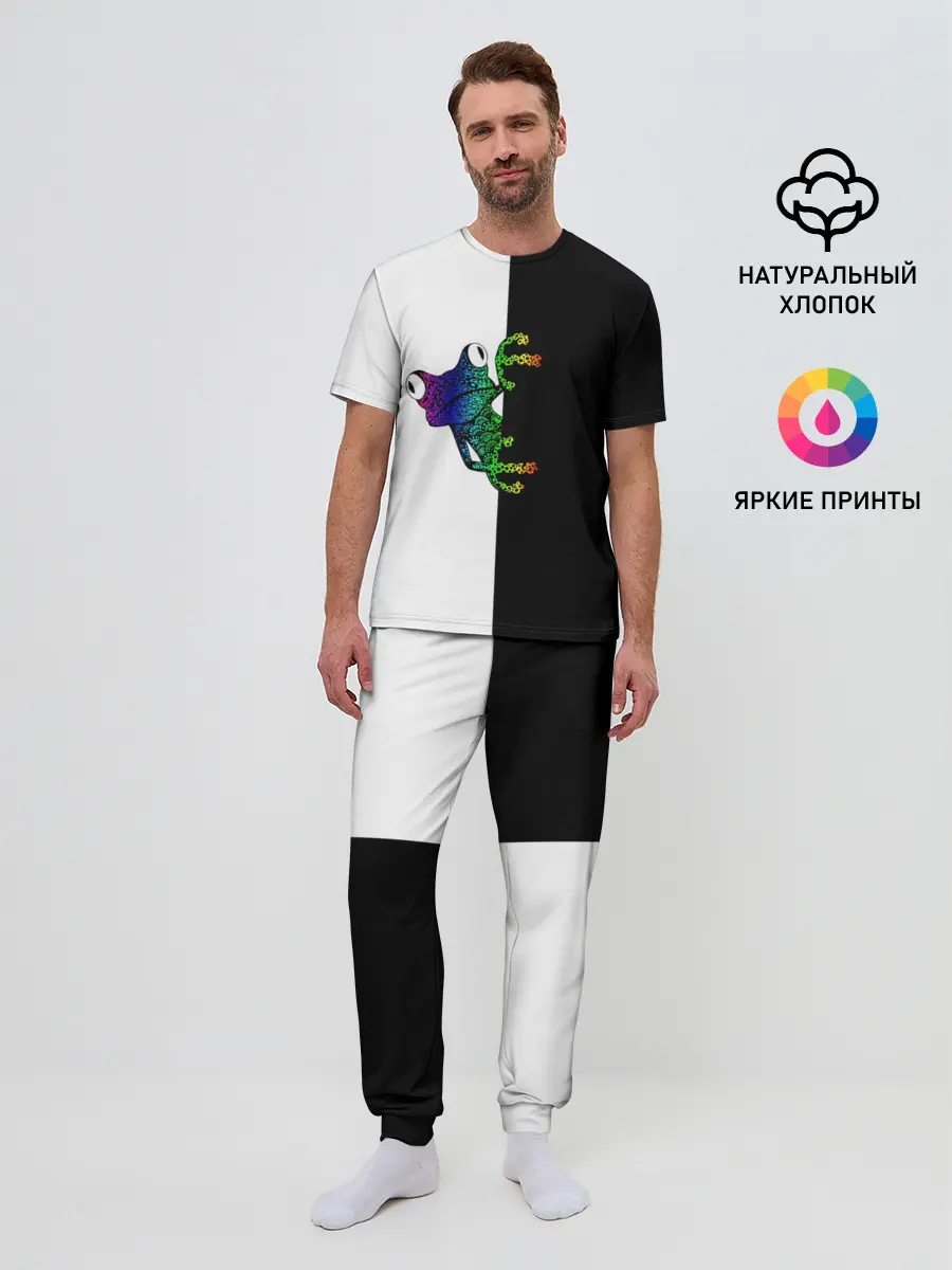 Мужская пижама с брюками / Лягуха