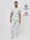 Мужская пижама с брюками / ЛЕТО