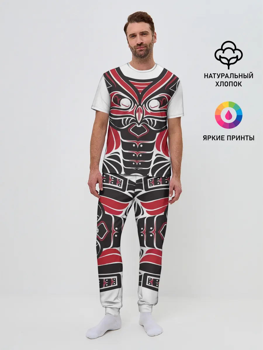 Мужская пижама с брюками / Птица