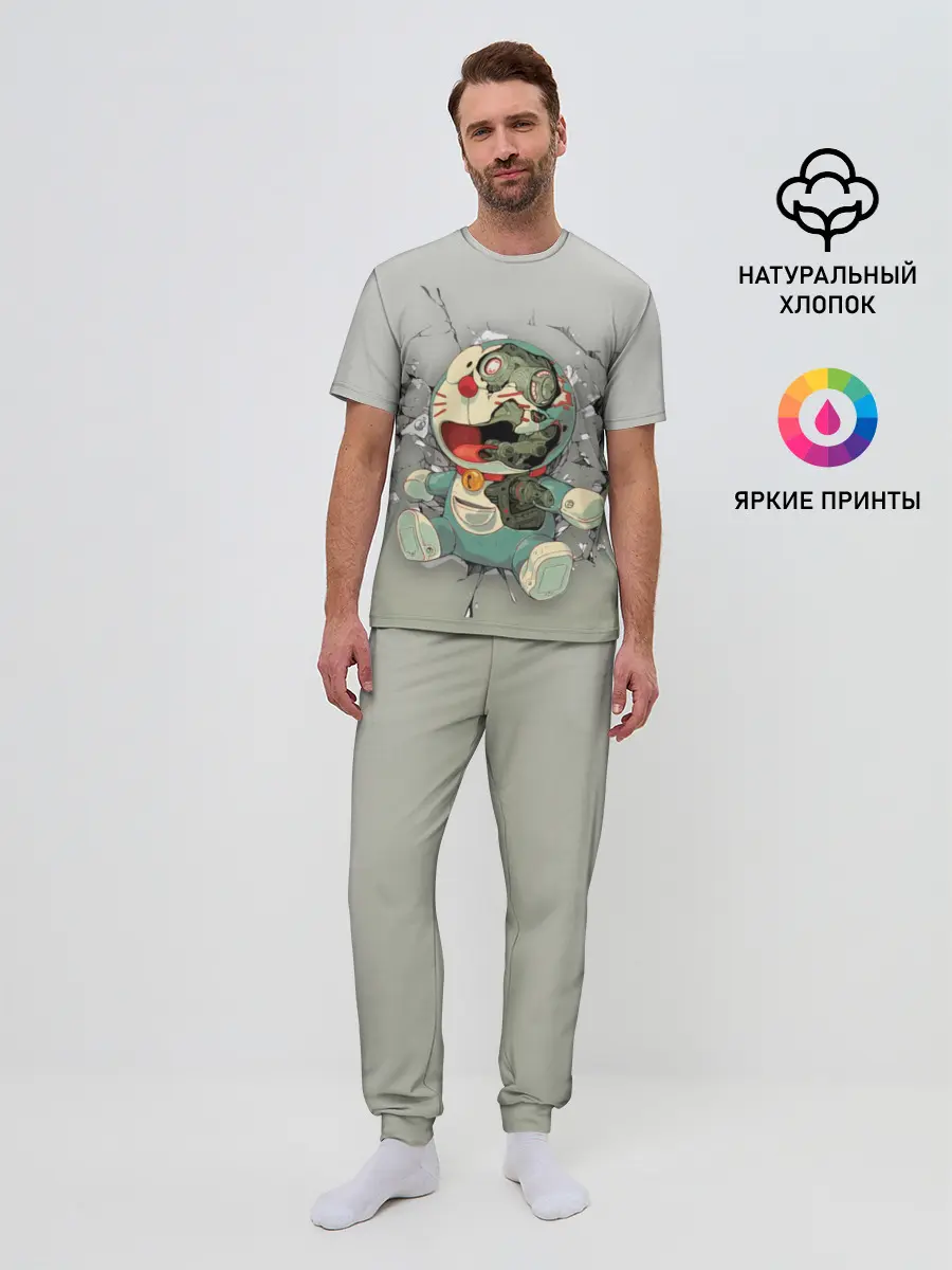 Мужская пижама с брюками / Doraeman