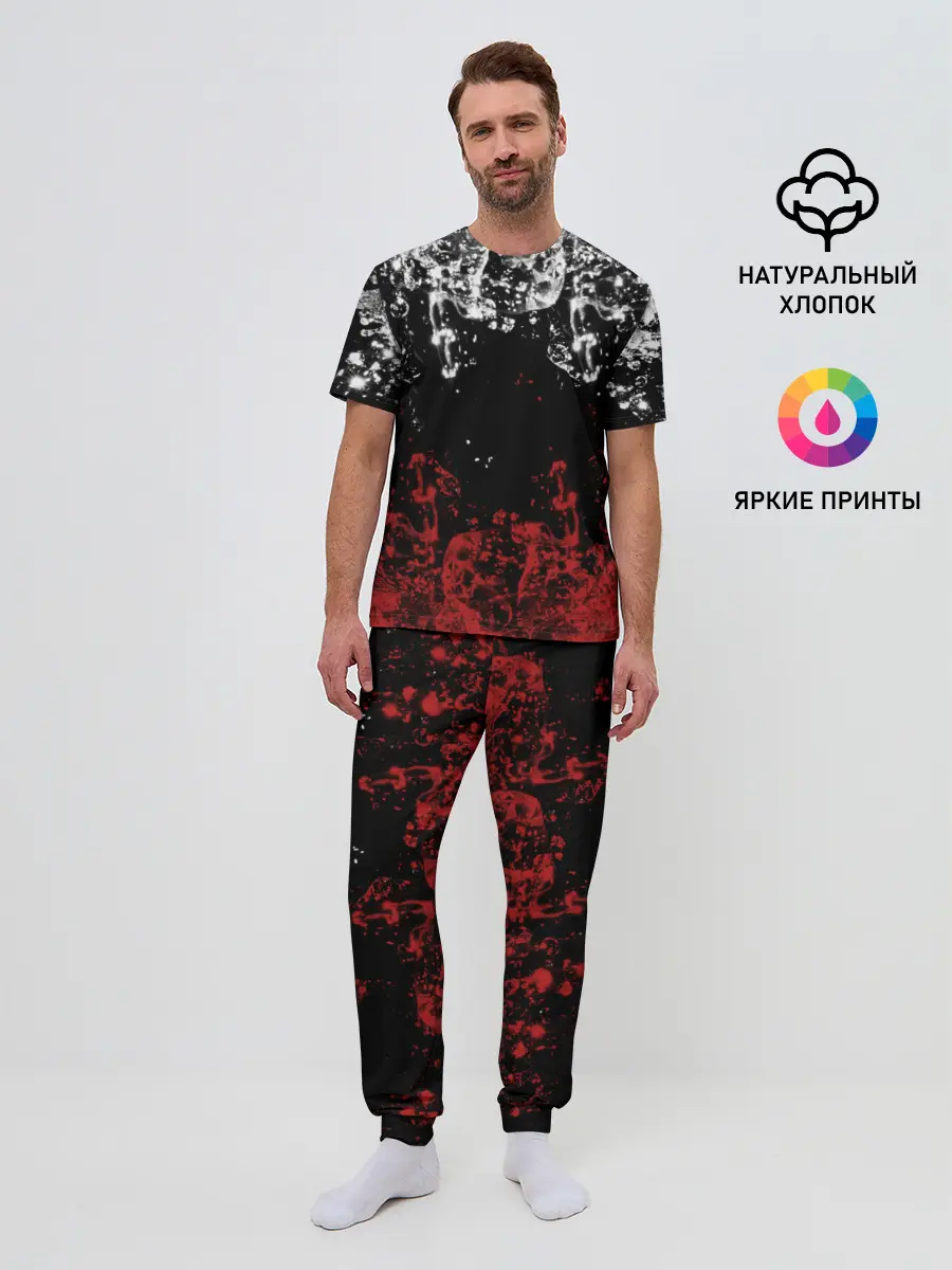 Мужская пижама с брюками / БРЫЗНИ ВОДЫ.