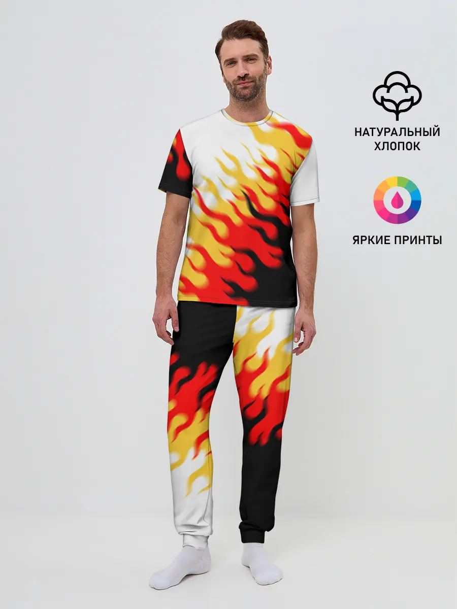 Мужская пижама с брюками / ОГОНЬ.