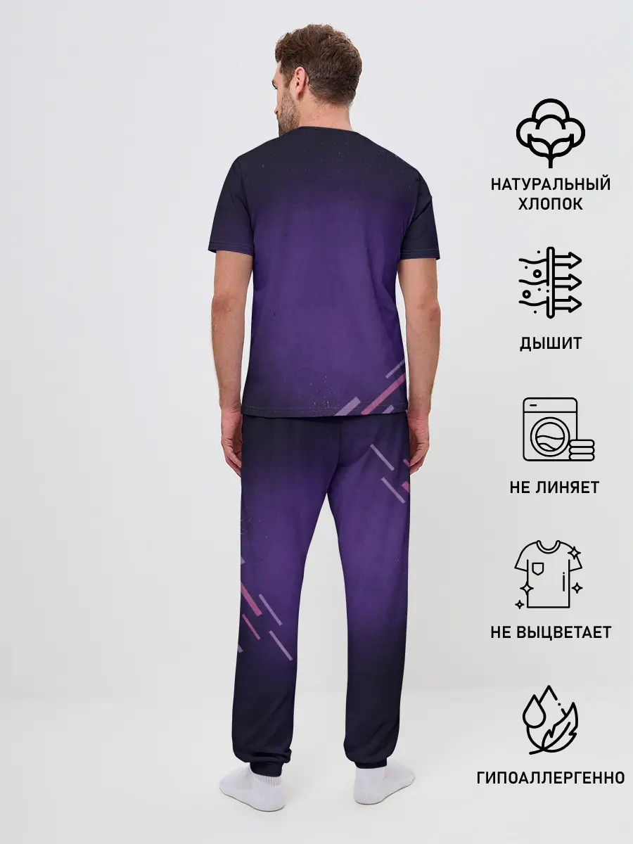 Мужская пижама с брюками / Neon One Piece