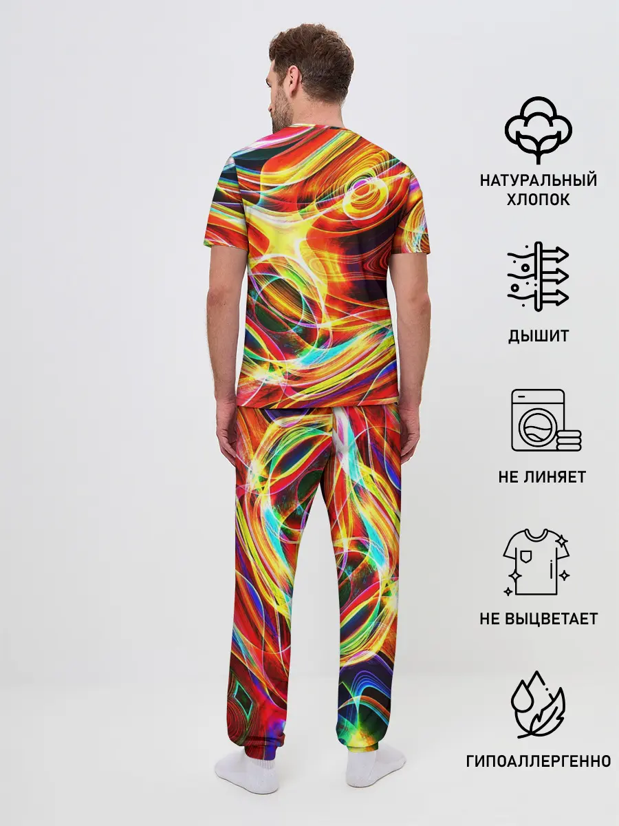 Мужская пижама с брюками / Юрий Гагарин | Всплеск Цветов