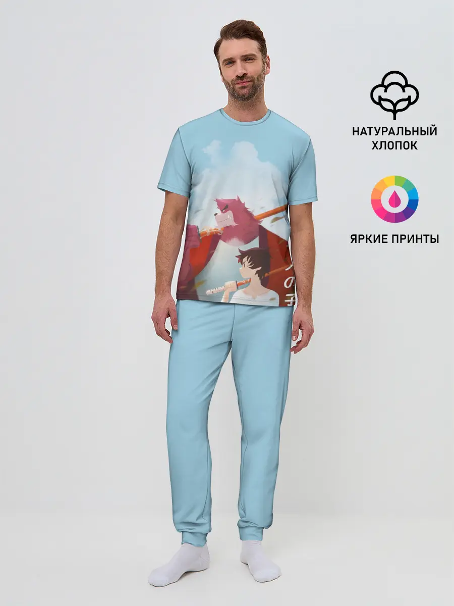 Мужская пижама с брюками / Куматэцу и его ученик