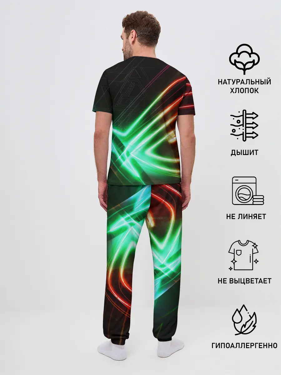 Мужская пижама с брюками / Valorant | Neon