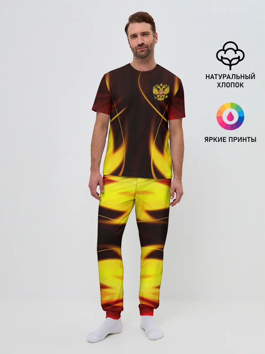 Мужская пижама с брюками / Russian style | Русский стиль