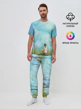 Мужская пижама с брюками / Cloud ART