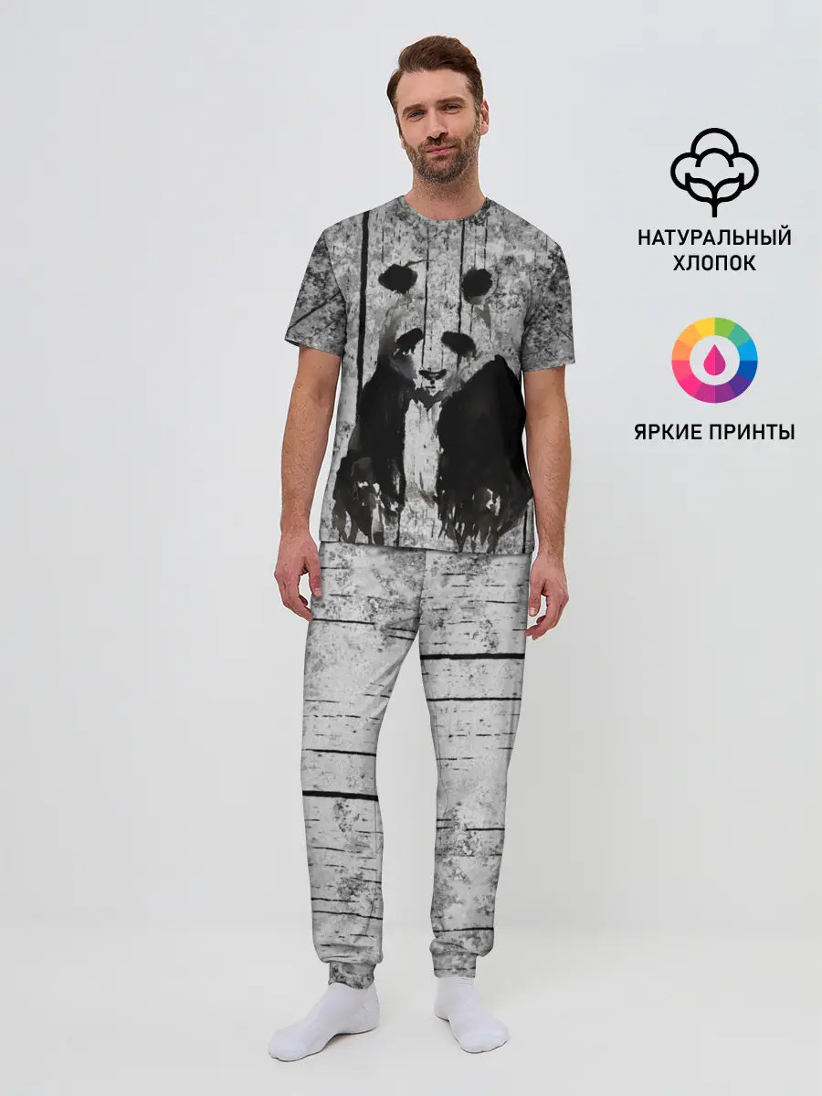 Мужская пижама с брюками / Грустная Панда
