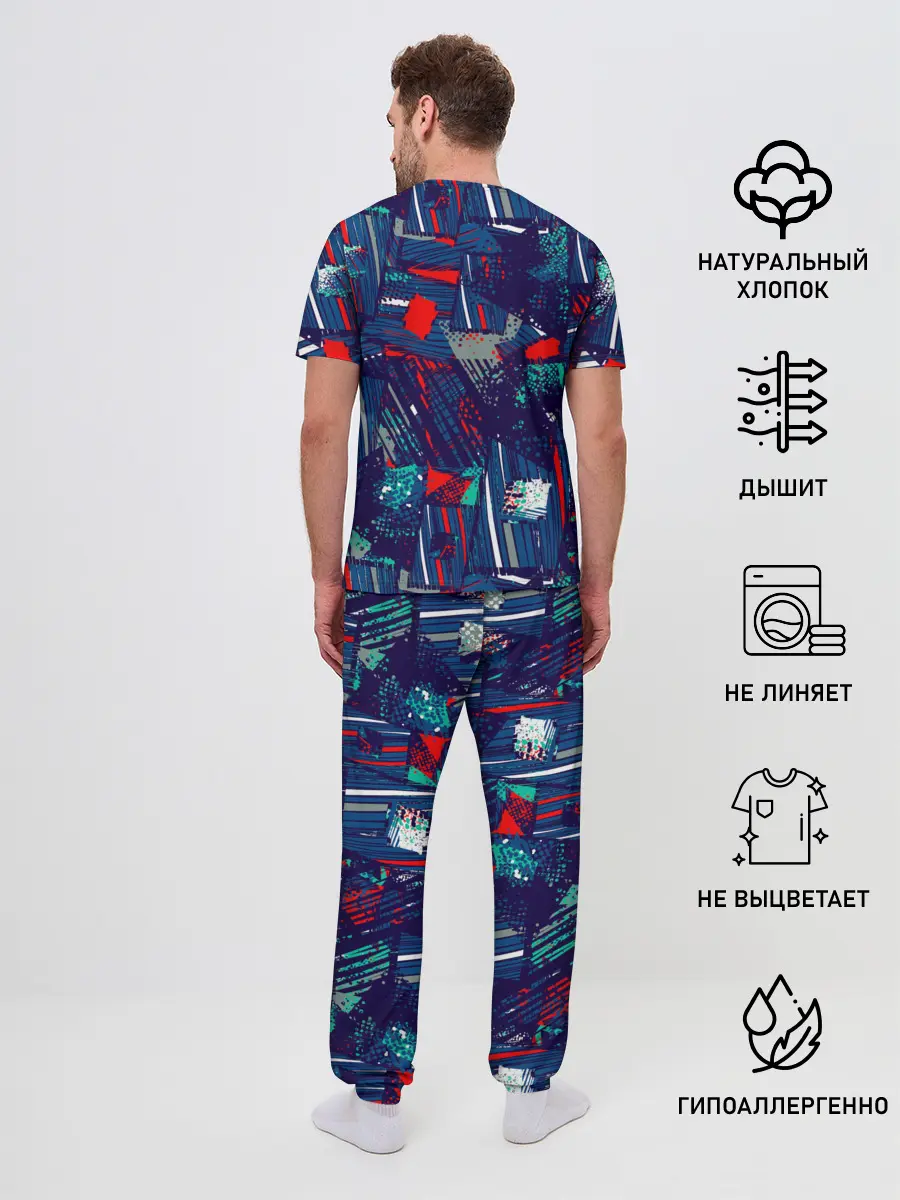 Мужская пижама с брюками / Спортивный стиль