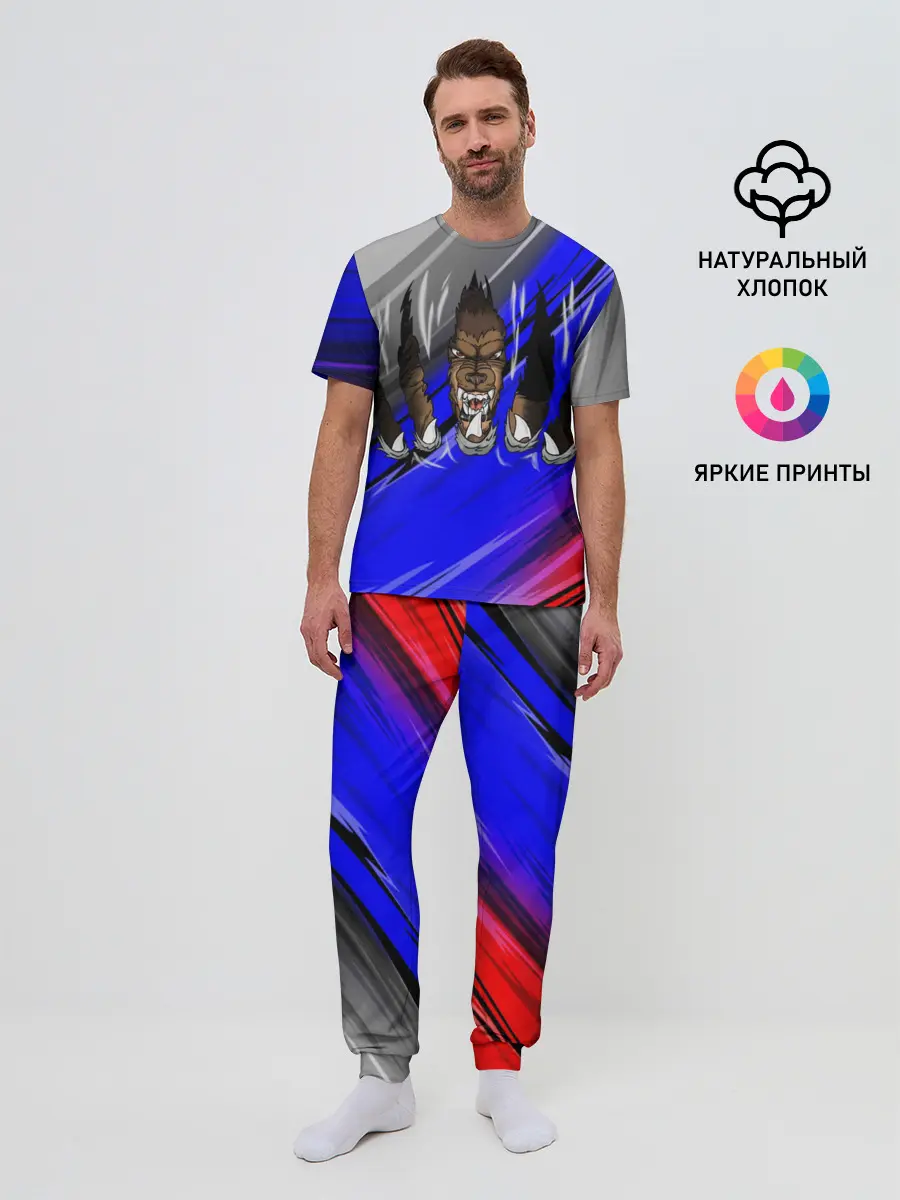 Мужская пижама с брюками / Русский Медведь