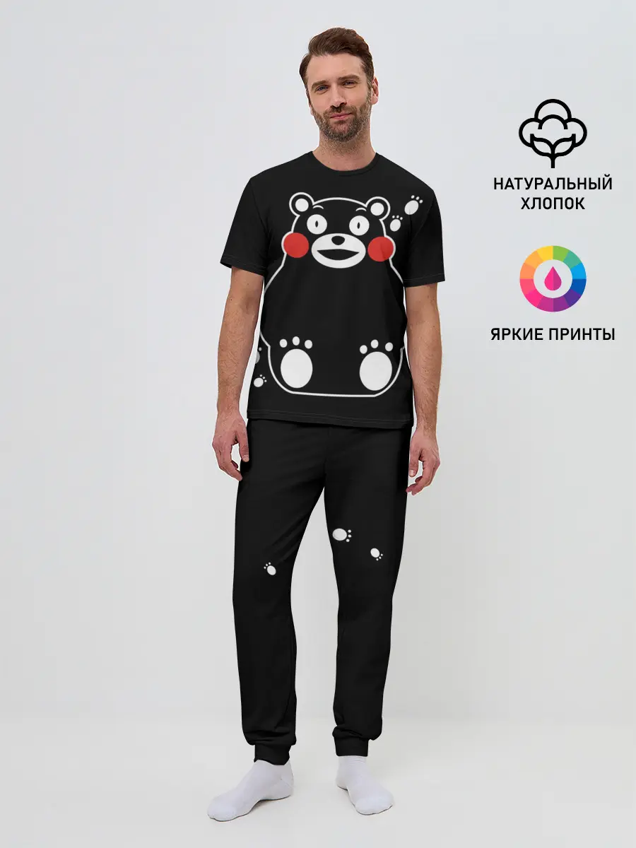 Мужская пижама с брюками / Kumamon сидит
