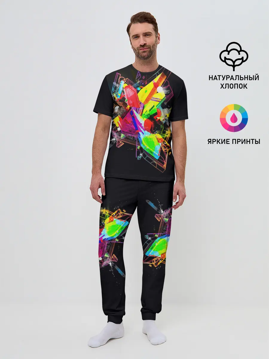 Мужская пижама с брюками / УЛИЧНЫЙ СТИЛЬ