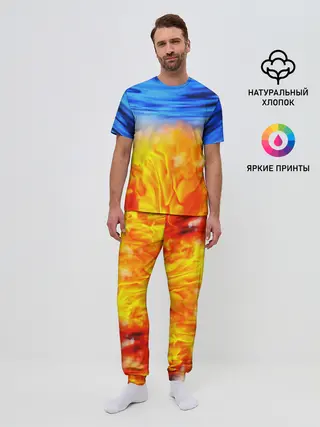 Мужская пижама с брюками / ЛЕД И ПЛАМЯ