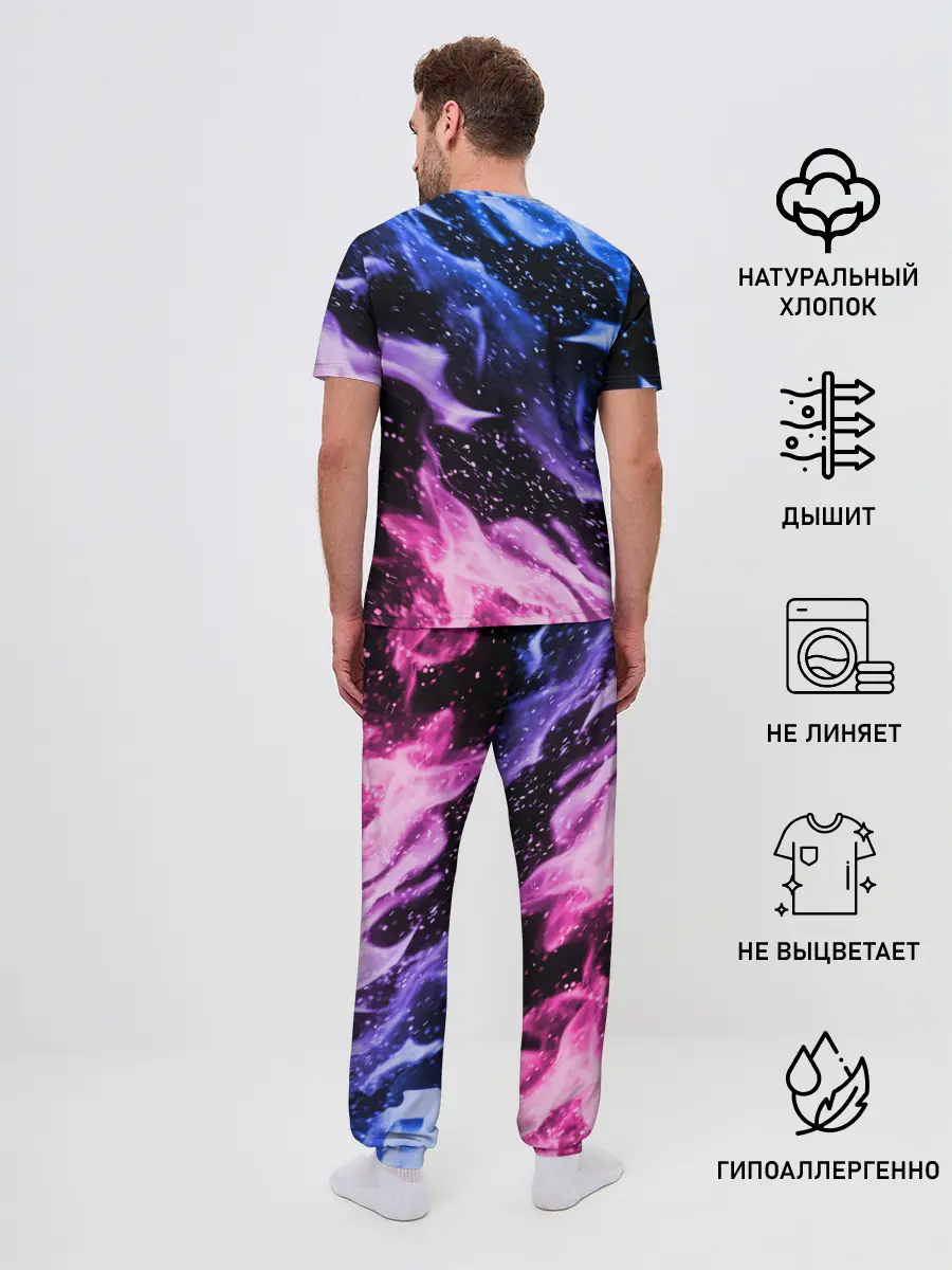 Мужская пижама с брюками / НЕОНОВЫЙ ОГОНЬ | NEON FLAME