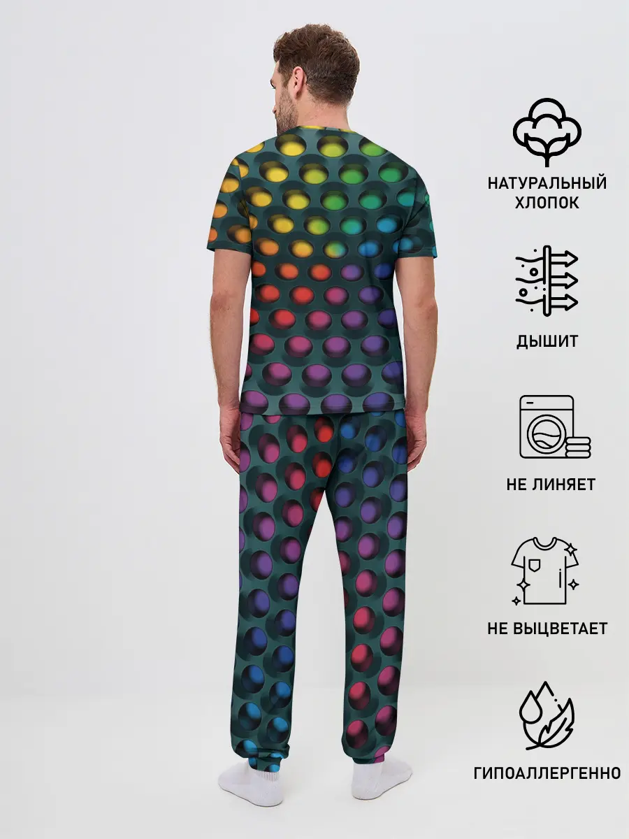 Мужская пижама с брюками / 3Д спектр