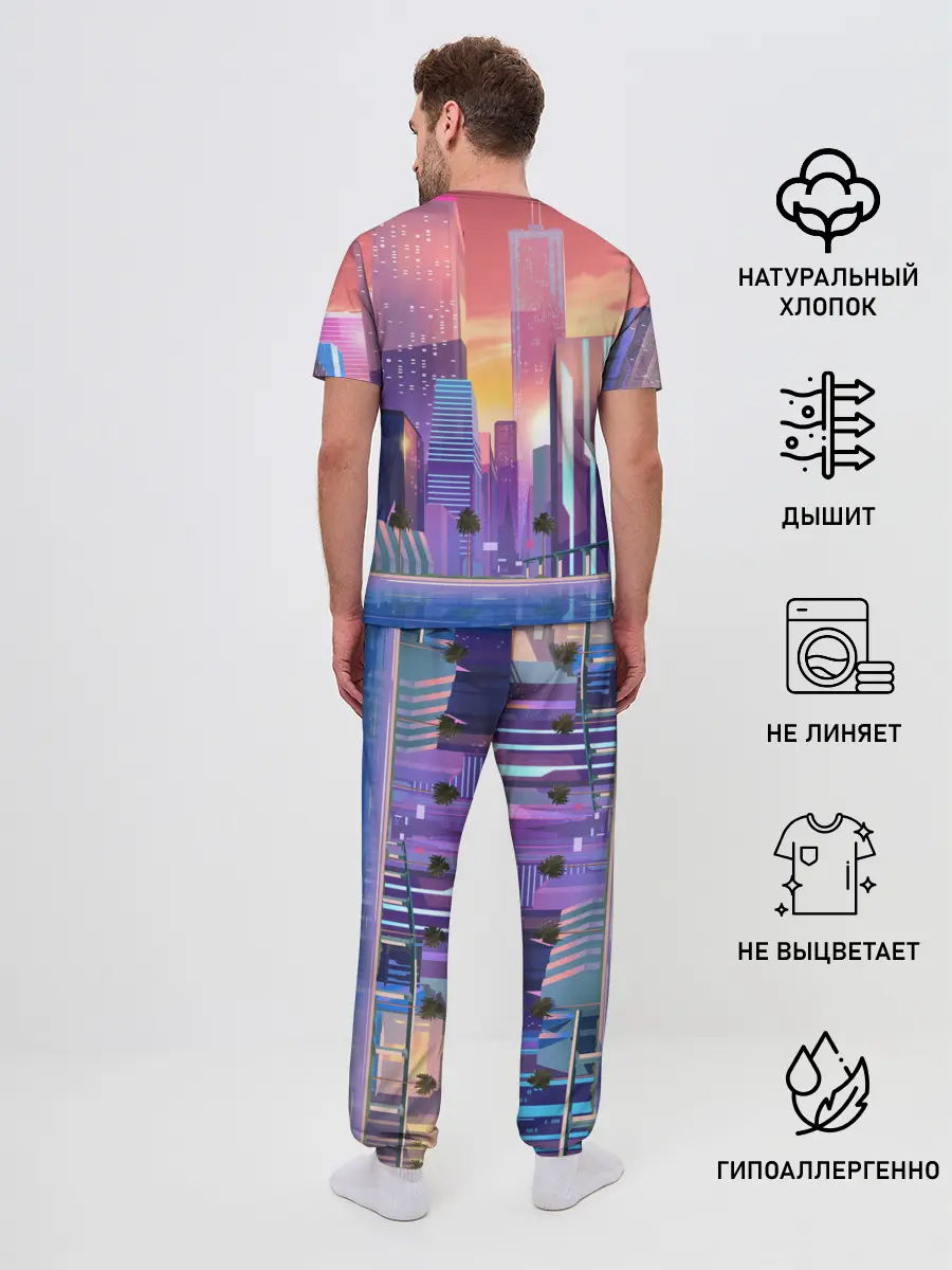 Мужская пижама с брюками / Vice city