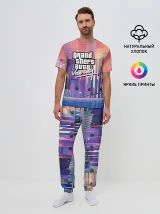Мужская пижама с брюками / Vice city