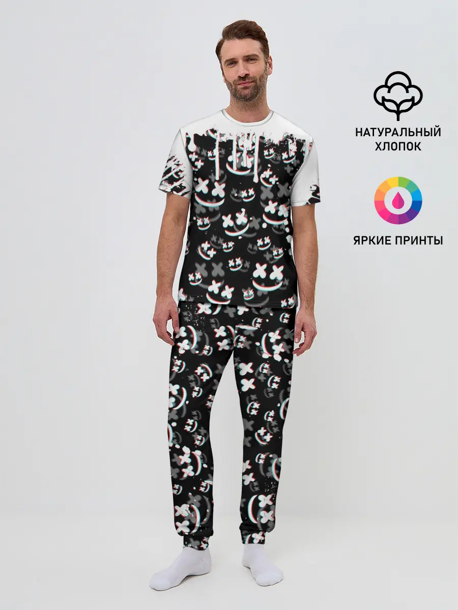 Мужская пижама с брюками / MARSHMELLO GLITCH