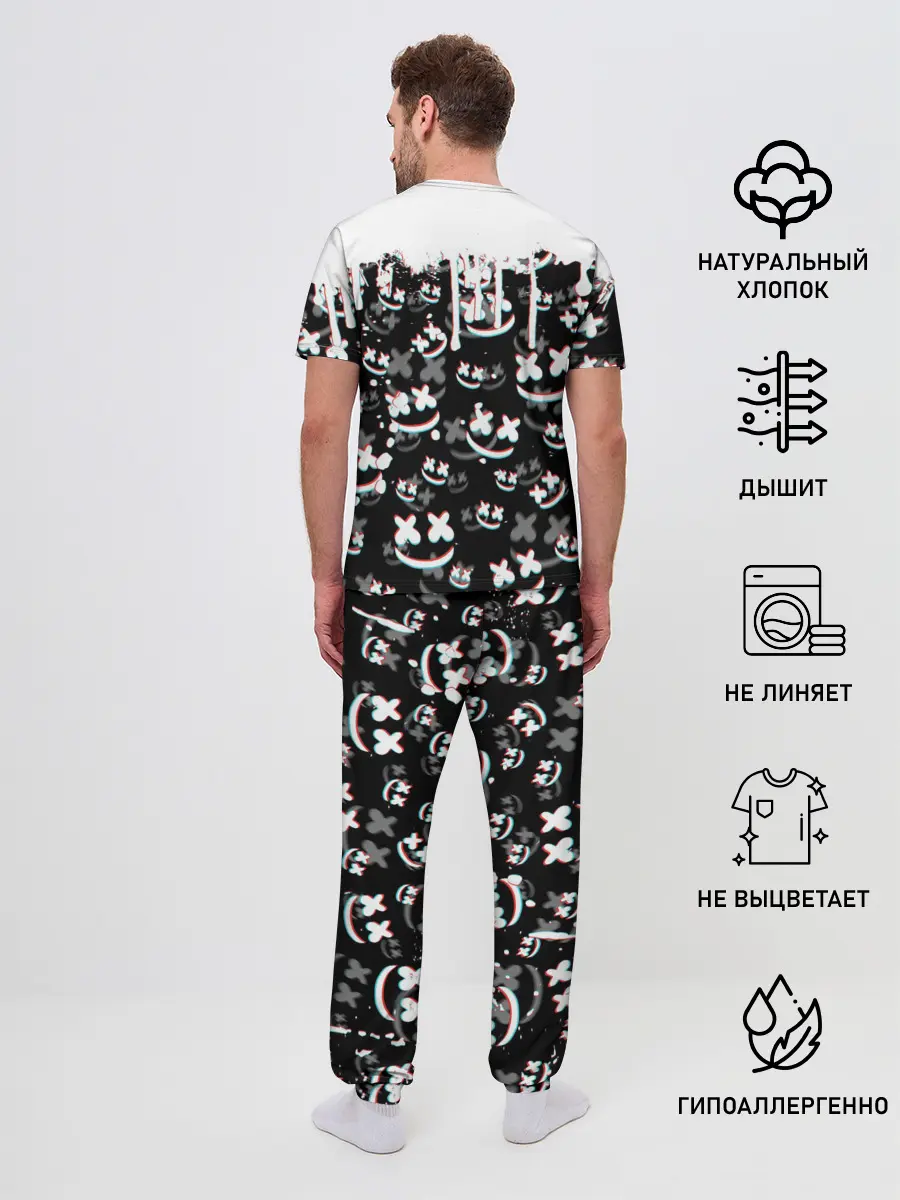Мужская пижама с брюками / MARSHMELLO GLITCH