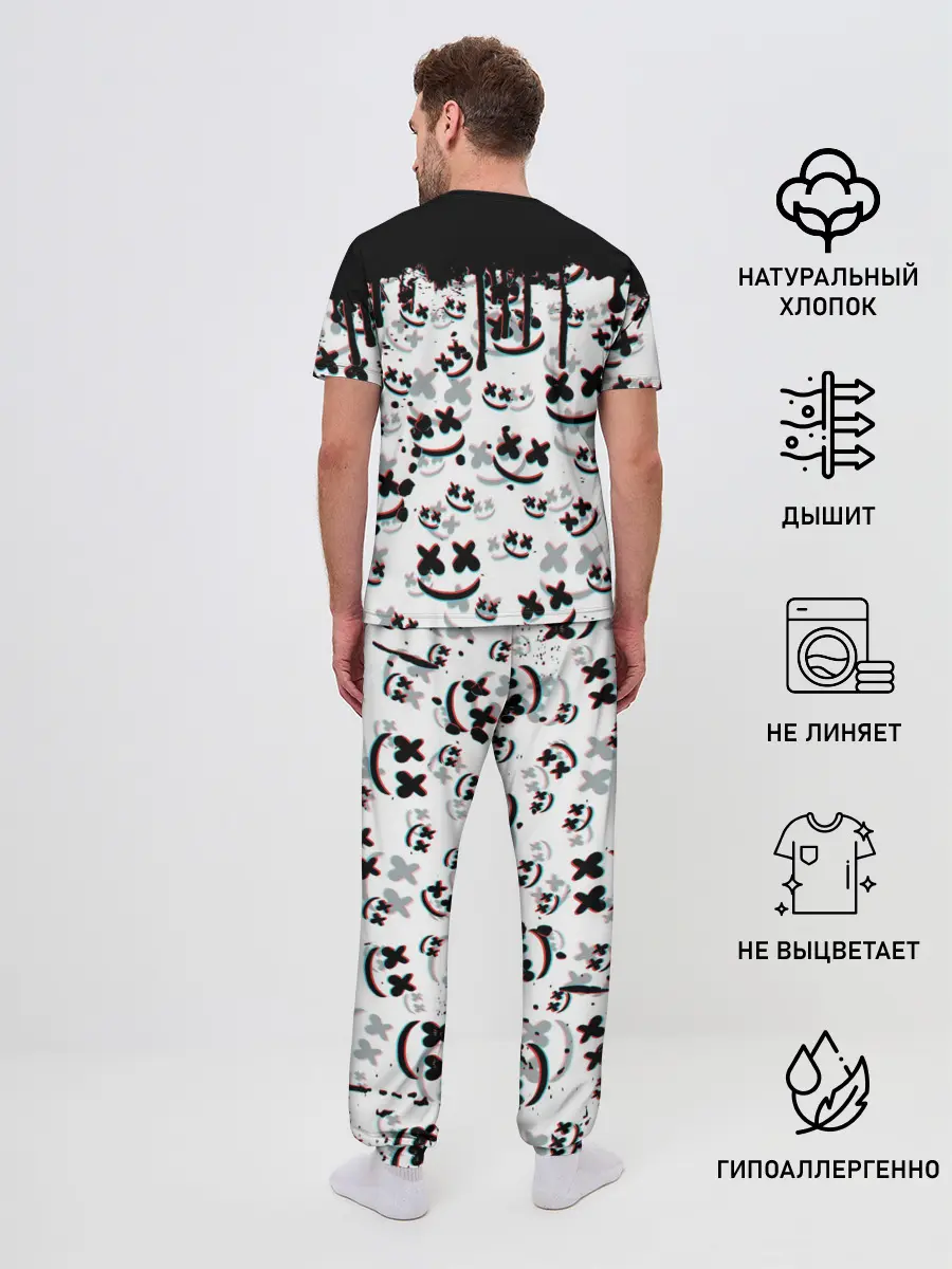 Мужская пижама с брюками / MARSHMELLO GLITCH